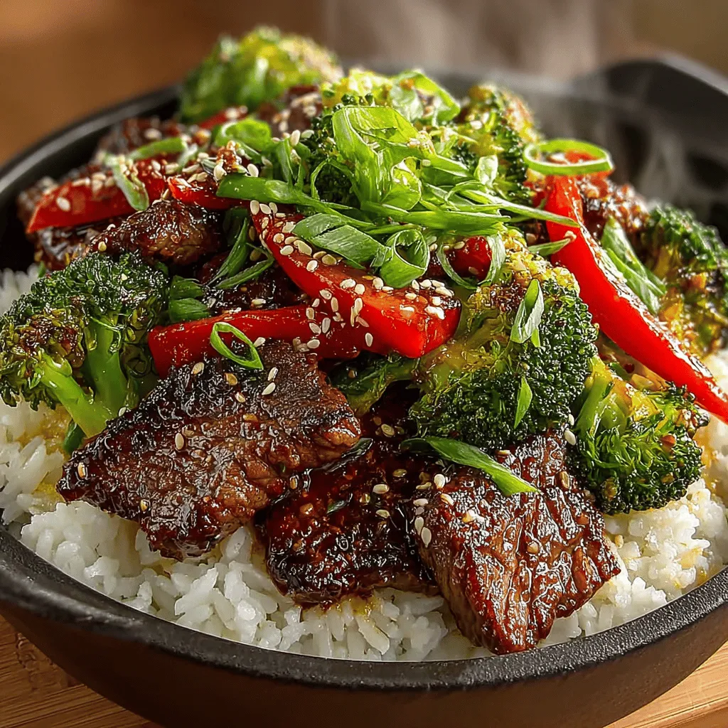 - 1 lb beef sirloin, thinly sliced - 2 cups fresh broccoli florets - 3 cloves garlic, minced - 1 inch piece of ginger, minced - 2 tablespoons soy sauce - 2 tablespoons oyster sauce - 1 tablespoon cornstarch - 2 tablespoons vegetable oil - 1 cup jasmine rice - 2 cups beef broth (for cooking rice) - Salt and pepper to taste