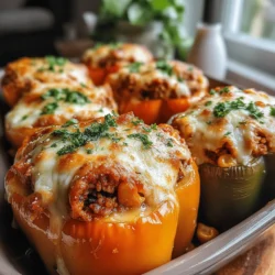 Turkey-stuffed bell peppers are a vibrant and nutritious dish that not only tantalizes the taste buds but also provides a feast for the eyes. This wholesome meal combines the savory flavors of seasoned ground turkey with the crispness of fresh bell peppers, creating a delightful harmony of textures and tastes. Ideal for family dinners or meal prep, these stuffed peppers are as versatile as they are delicious.