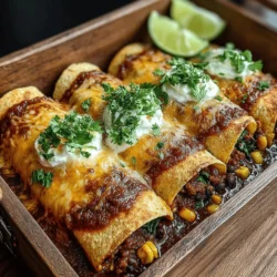 - 8 corn tortillas - 1 can (15 oz) black beans, drained and rinsed - 1 bell pepper, diced (any color) - 1 medium zucchini, diced - 1 small onion, diced - 2 cups fresh spinach, chopped - 1 teaspoon cumin - 1 teaspoon chili powder - 1 teaspoon smoked paprika - 2 cups enchilada sauce (store-bought or homemade) - 1 tablespoon olive oil - Salt and pepper to taste - Optional toppings: avocado, cilantro, or vegan cheese