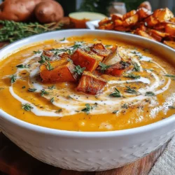 As the leaves change color and the air turns crisp, there's nothing quite like a warm bowl of soup to bring comfort to your day. This Cozy Creamy Roasted Sweet Potato and Apple Soup is the epitome of autumn, blending the natural sweetness of roasted sweet potatoes with the tartness of apples. Each spoonful is a delightful reminder of the flavors that define the fall season.