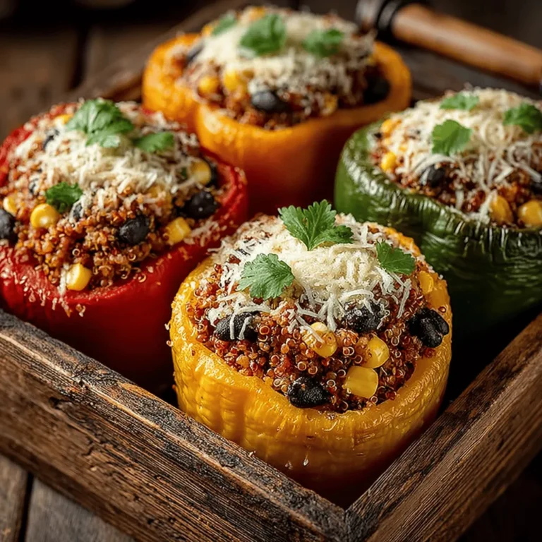 - 4 large bell peppers (any color) - 1 cup quinoa, rinsed - 1 pound ground turkey - 1 can (15 oz) black beans, drained and rinsed - 1 cup corn (fresh or frozen) - 1 small onion, diced - 2 cloves garlic, minced - 1 teaspoon ground cumin - 1 teaspoon smoked paprika - Salt and pepper to taste - 1 cup shredded cheese (cheddar or your choice) - 2 tablespoons olive oil - Fresh cilantro for garnish (optional)