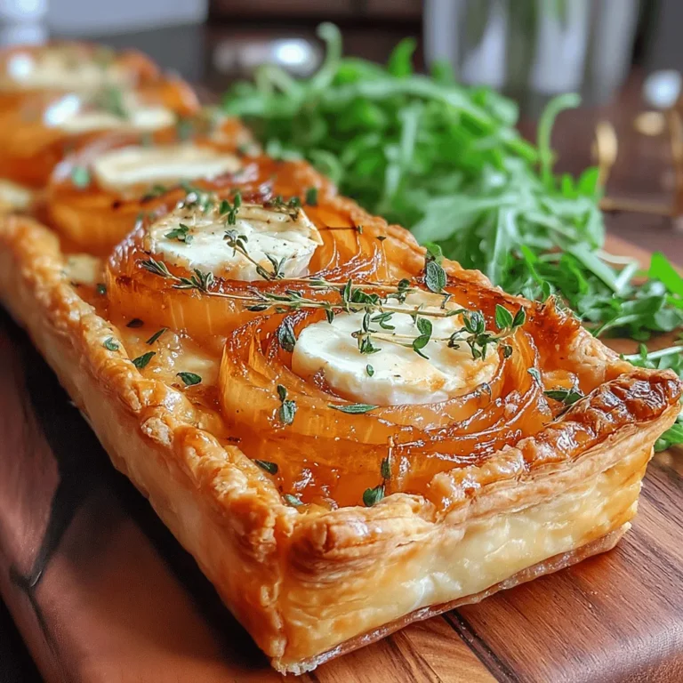 Savory tarts are a delightful addition to any meal, offering a perfect blend of flavors and textures that can satisfy a variety of palates. Among them, the Caramelized Onion and Brie Tart stands out as a harmonious combination of sweet and savory elements, making it an ideal dish for brunch, lunch, or a light dinner.