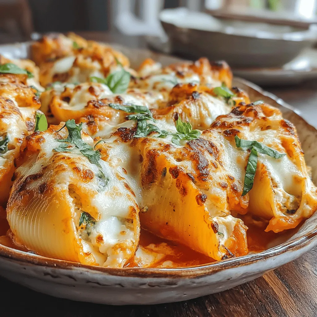 Cheesy Ricotta and Spinach Stuffed Shells are a delightful comfort food that brings warmth and satisfaction to any meal. This dish combines tender pasta shells filled with creamy ricotta and fresh spinach, all smothered in rich marinara sauce. It's a family favorite that not only pleases the palate but also offers a sense of nostalgia, often reminding us of cozy gatherings around the dinner table.