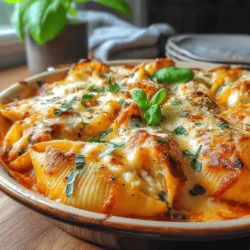 Cheesy Ricotta and Spinach Stuffed Shells are a delightful comfort food that brings warmth and satisfaction to any meal. This dish combines tender pasta shells filled with creamy ricotta and fresh spinach, all smothered in rich marinara sauce. It's a family favorite that not only pleases the palate but also offers a sense of nostalgia, often reminding us of cozy gatherings around the dinner table.