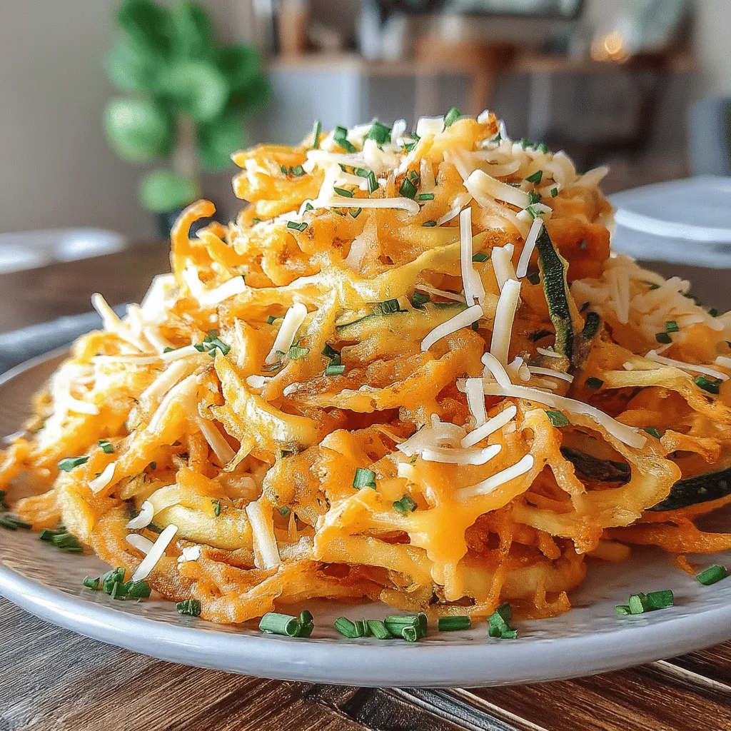Discover the delightful world of crispy snacks with our Crispy Cheddar Garlic Zucchini Strings recipe. This dish perfectly balances the savory richness of cheddar cheese with the fresh, garden-like taste of zucchini, making it an ideal appetizer or snack. Whether you’re looking to impress guests at a gathering or simply enjoy a healthier treat at home, these zucchini strings are easy to prepare and deliciously satisfying. In this article, we will guide you through the process of creating this mouthwatering dish, breaking it down into manageable steps, while also sharing some background on the health benefits and versatility of zucchini.