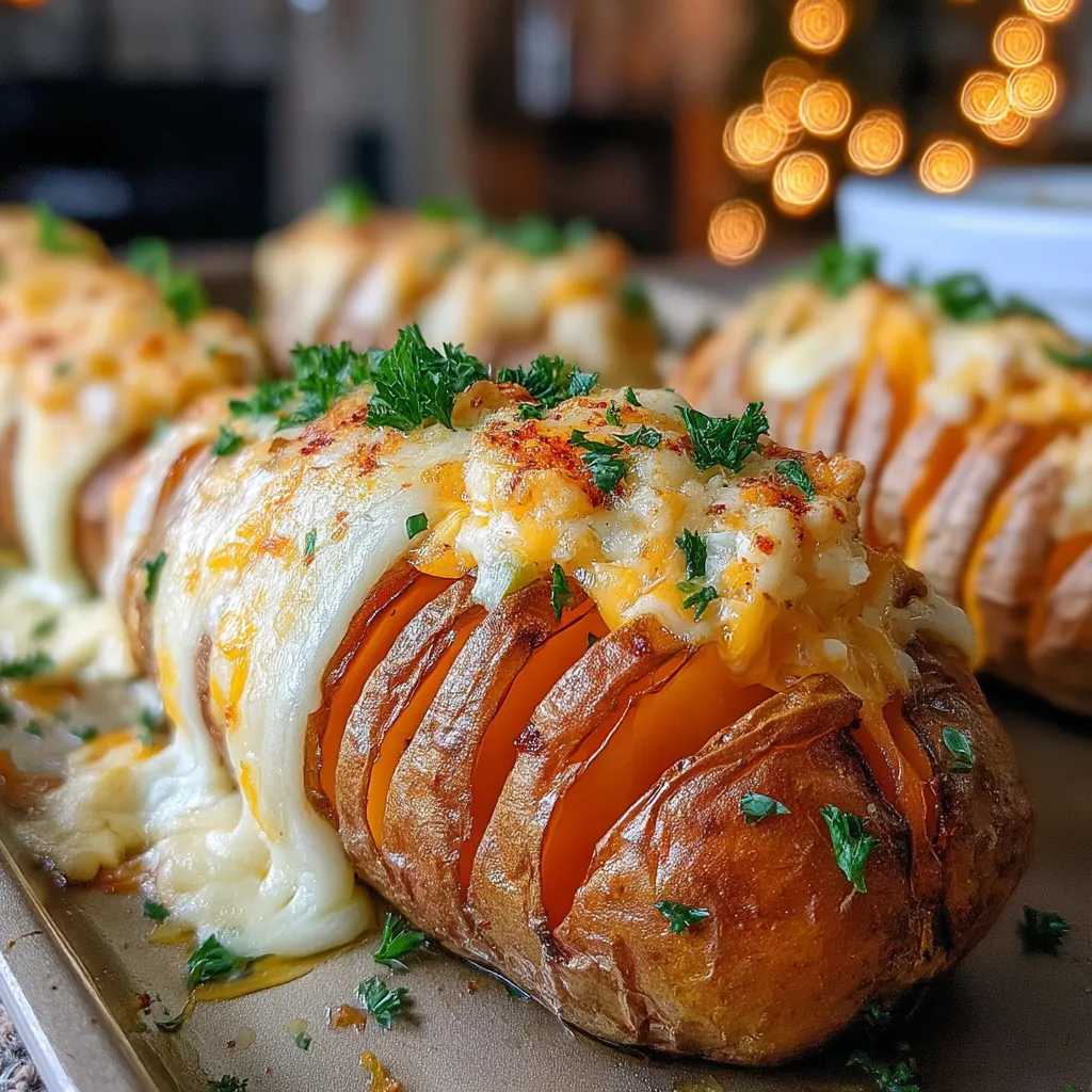 In the world of comfort food, few dishes rival the delightful combination of sweet and savory flavors found in Cheesy Stuffed Hasselback Sweet Potatoes. This recipe transforms the humble sweet potato into a gourmet meal, perfectly blending creamy cheese, aromatic spices, and the natural sweetness of the potatoes. Ideal for both weeknight dinners and special occasions, this dish is not only visually appealing but also packed with nutrition. In this article, we will explore the step-by-step process of creating this culinary masterpiece, along with insights on its health benefits and variations.