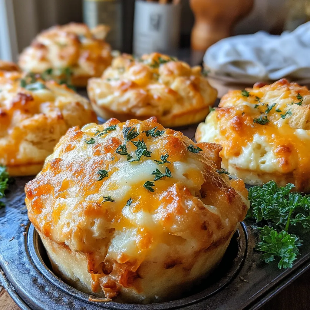 Cuddly Cheesy Stuffing Muffins are a delightful twist on traditional stuffing. These muffins combine the comforting flavors of stuffing with a cheesy richness that elevates them to a whole new level. Perfectly baked, they have a crispy exterior and a soft, gooey center, making them irresistible to both kids and adults alike.