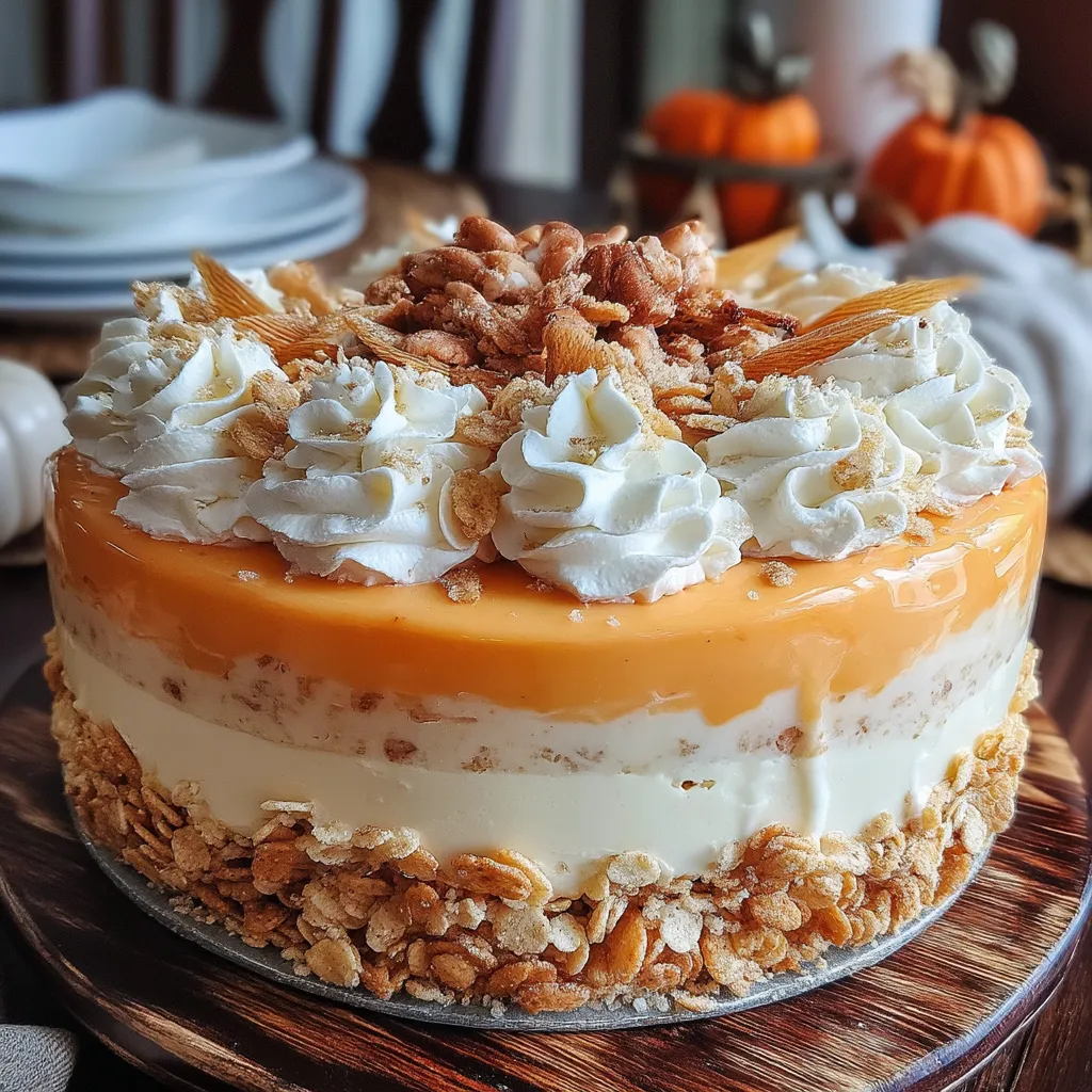 Indulging in a delightful dessert that combines the warm, comforting flavors of pumpkin with the playful crunch of cereal is a treat that everyone can enjoy. This Cereal-Crusted Pumpkin Ice Cream Cake is not just a dessert; it’s a celebration of textures and tastes, perfect for autumn gatherings or any festive occasion. With a crispy cereal crust, a creamy pumpkin ice cream layer, and a light whipped topping, this recipe is sure to impress family and friends. In this article, we’ll guide you through the process step-by-step, ensuring that you can replicate this delicious cake with ease.